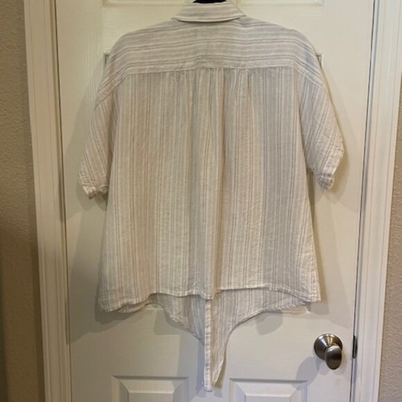 Ladies Lands End dolman-sleeve linen shirt; sz LARGE (14-16) very good condition - Picture 4 of 4